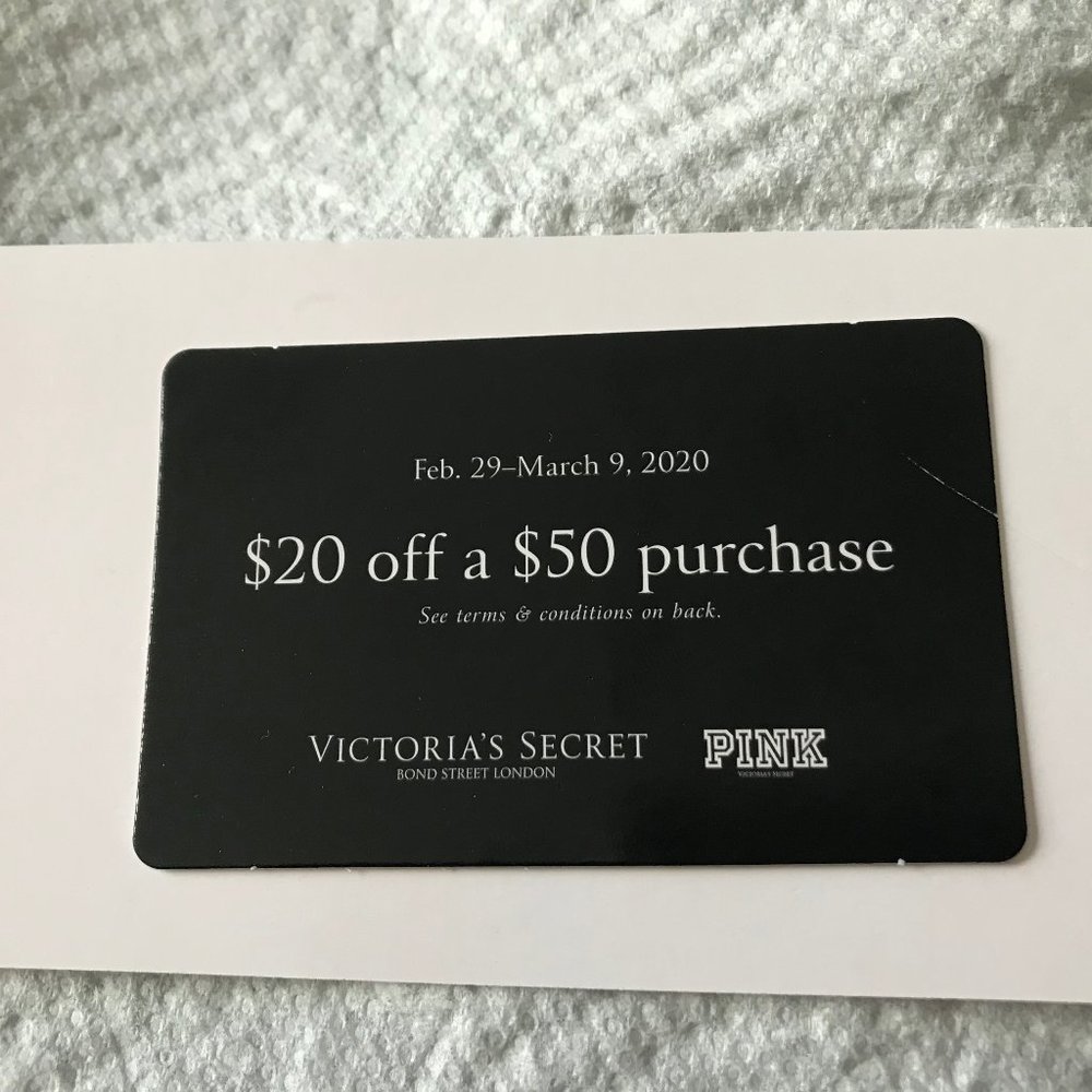 VS Reward Card-$20 off $50